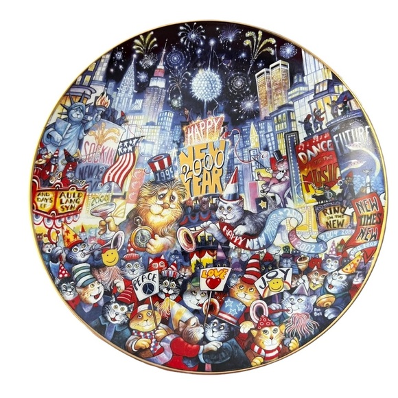 Franklin Mint Heirloom Bill Bell Ring In The Mew Millennium Collector Plate - Picture 1 of 12